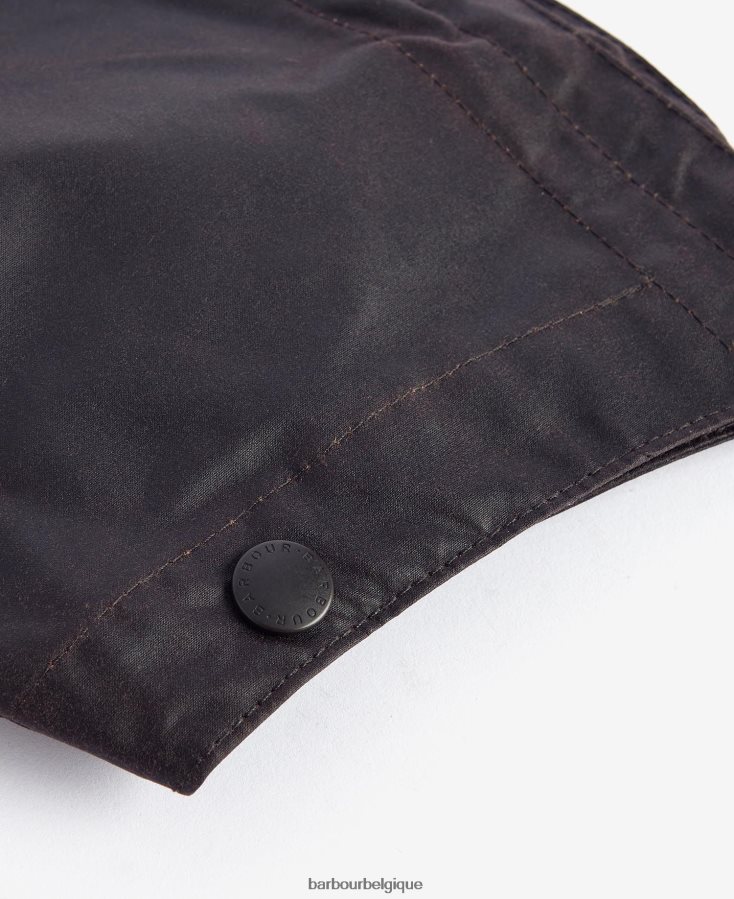 accessoires Barbour capuche unie en coton ciré noir Hommes T2L6ZP2340