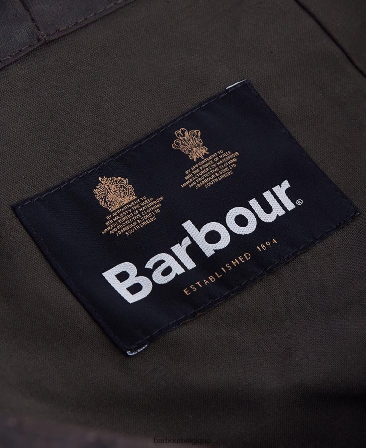 accessoires Barbour capuche unie en coton ciré noir Hommes T2L6ZP2340