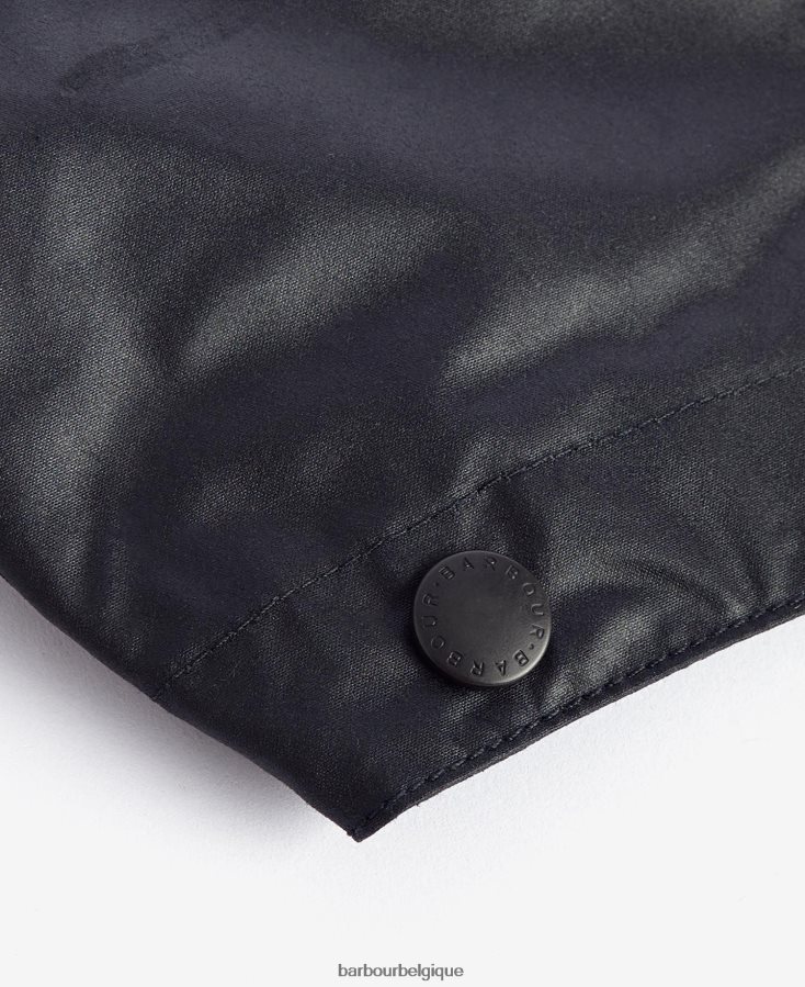 accessoires Barbour capuche unie en coton ciré noir Hommes T2L6ZP2342