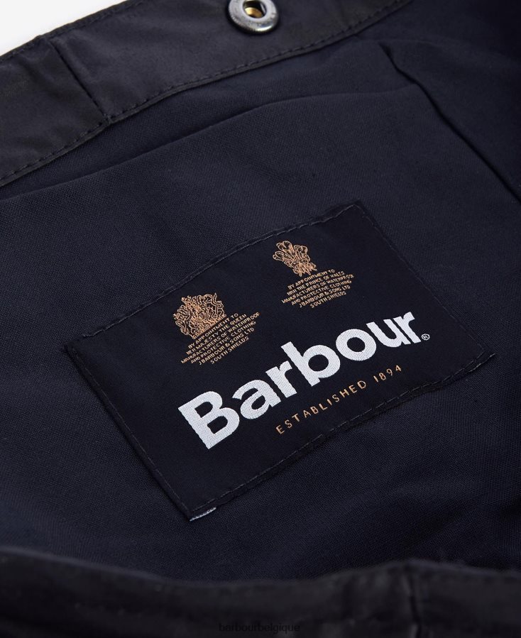 accessoires Barbour capuche unie en coton ciré noir Hommes T2L6ZP2342