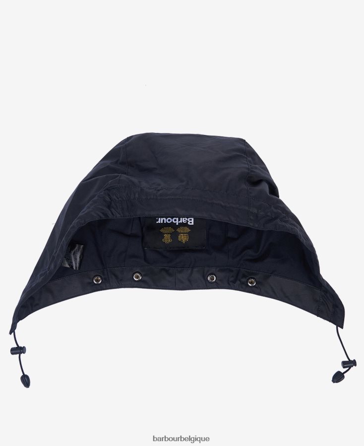 accessoires Barbour capuche unie en coton ciré noir Hommes T2L6ZP2346