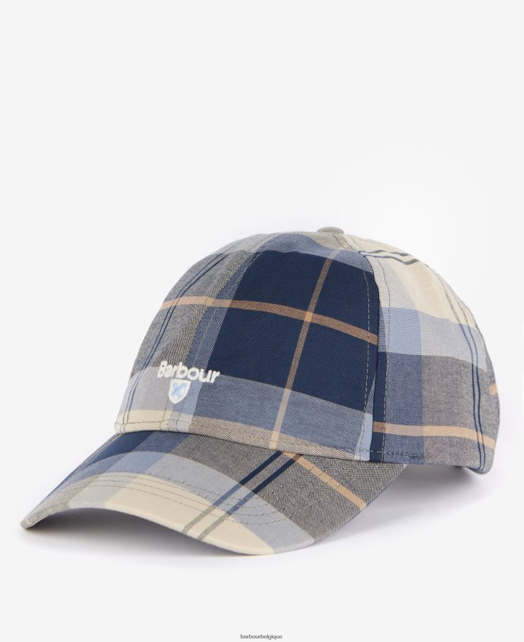 accessoires Barbour casquette sport tartan bleu kielder Hommes T2L6ZP2299