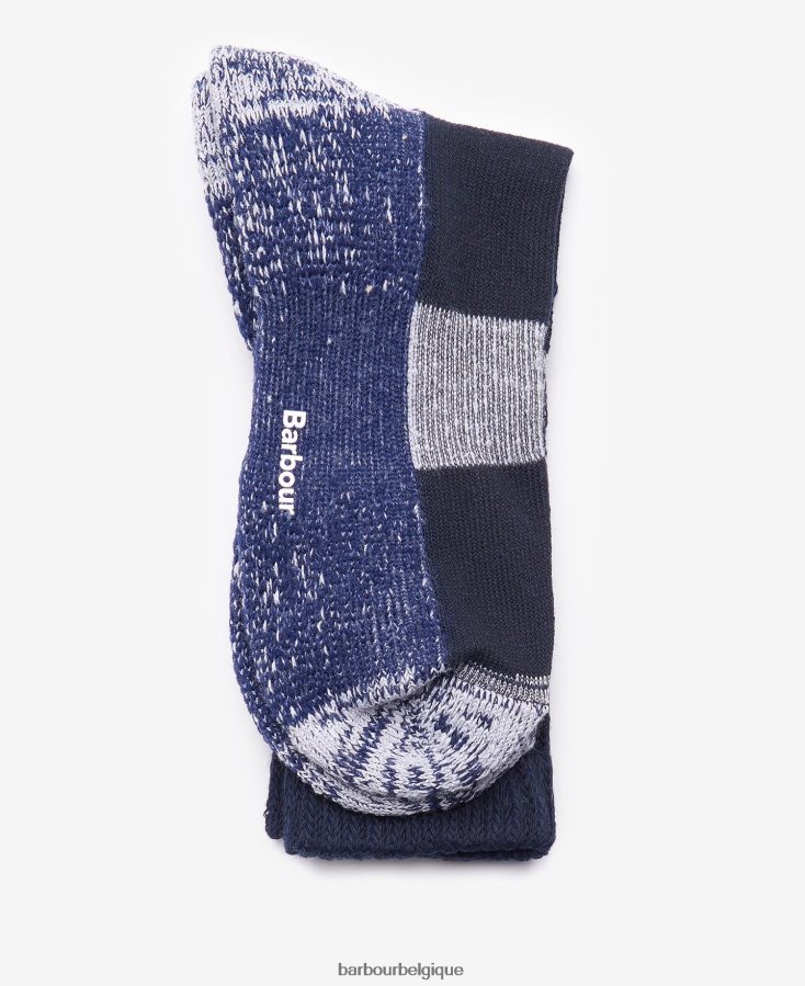 accessoires Barbour chaussettes de randonneur lowland coolmax noir Hommes T2L6ZP2360