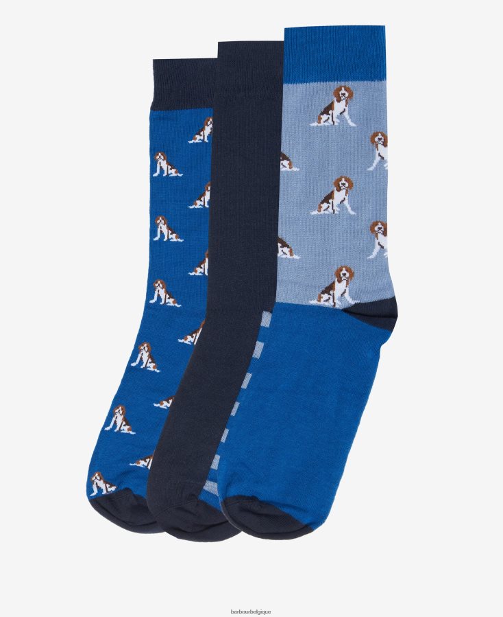 accessoires Barbour ensemble de chaussettes pour chien beagle beagle bleu Hommes T2L6ZP2358