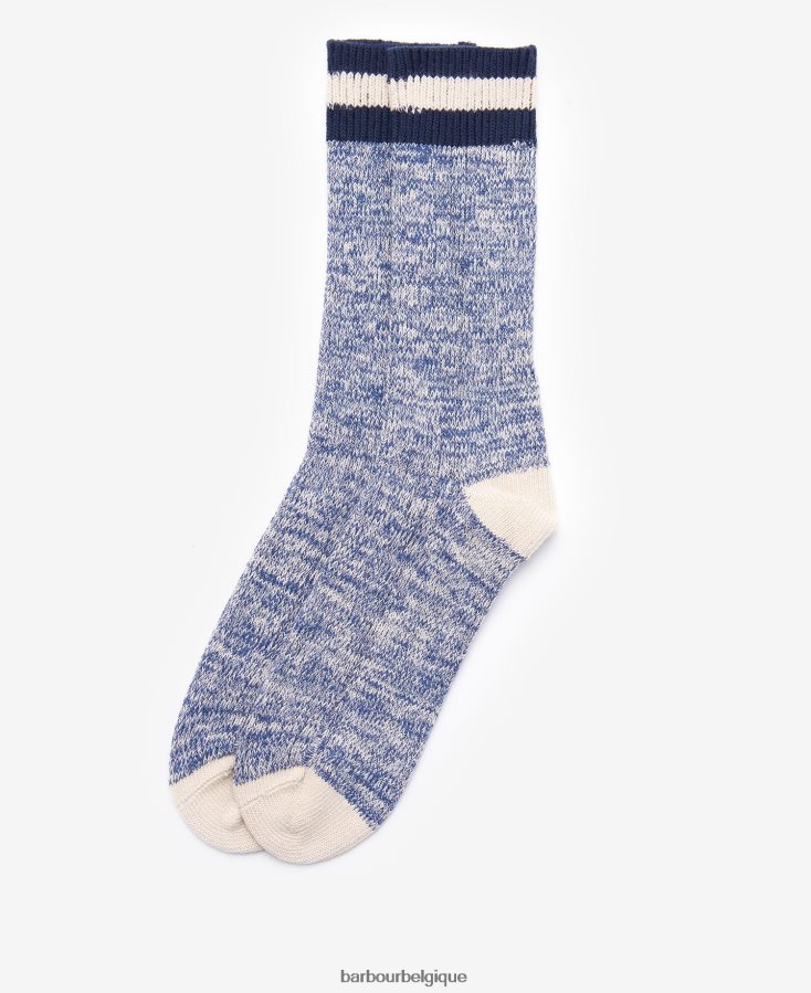 accessoires Barbour shandwick chaussettes mélange bleu Hommes T2L6ZP2364