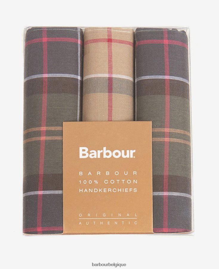 accessoires Barbour coffret cadeau mouchoir montre noire/monochrome Hommes T2L6ZP2354