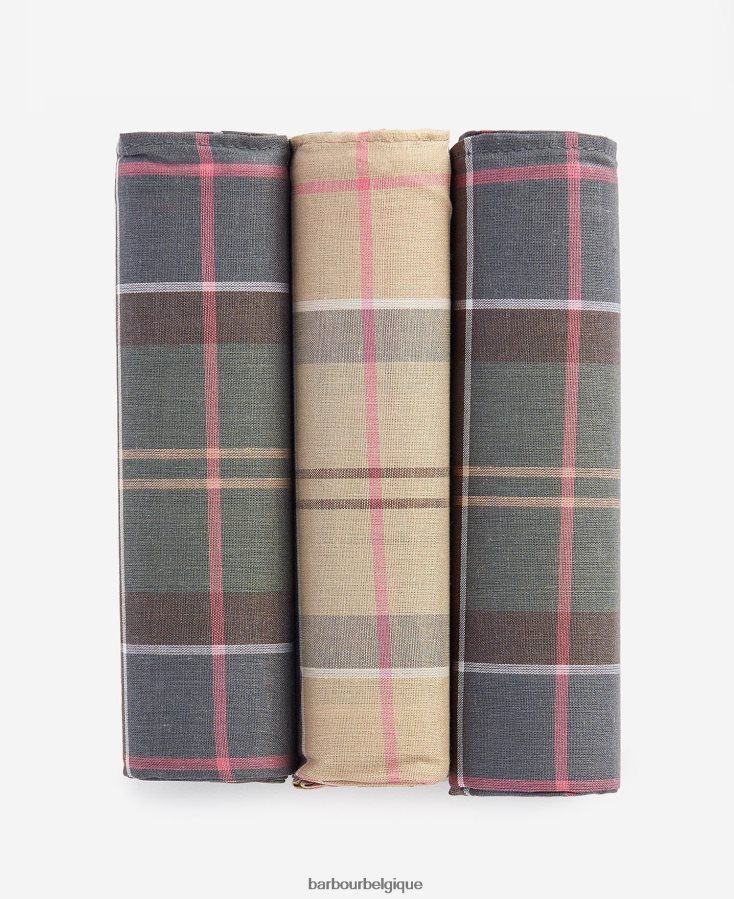 accessoires Barbour coffret cadeau mouchoir montre noire/monochrome Hommes T2L6ZP2354