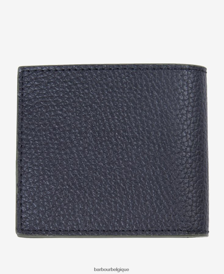 accessoires Barbour porte-monnaie en cuir grainé noir Hommes T2L6ZP2376