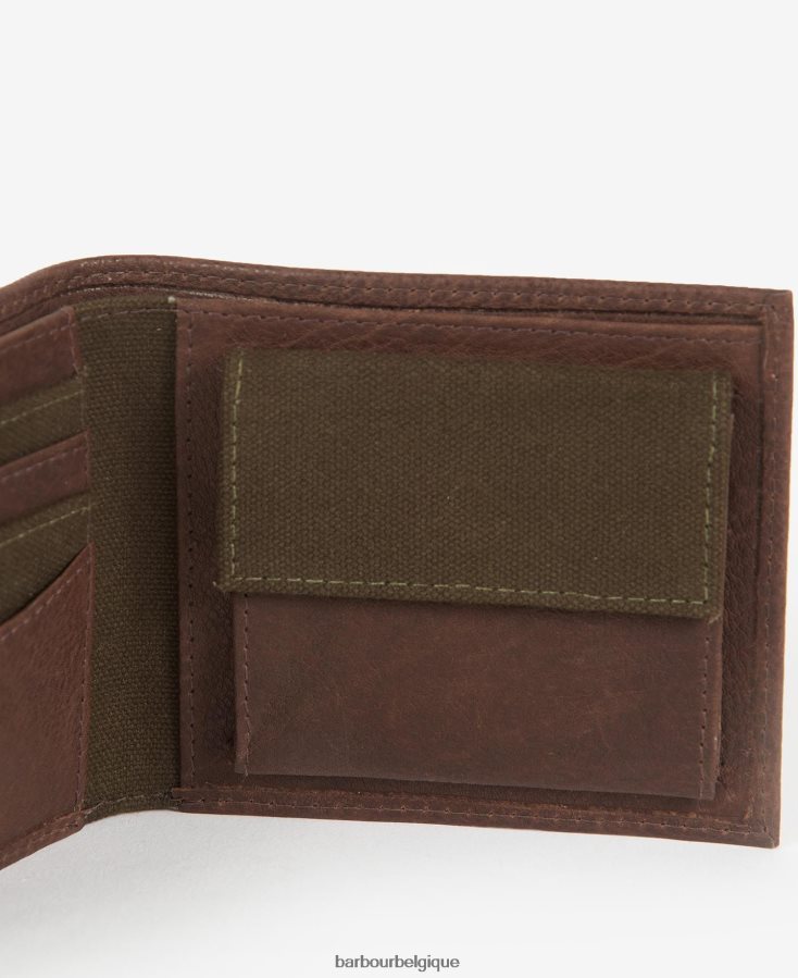 accessoires Barbour portefeuille à rabat padbury marron foncé Hommes T2L6ZP2379