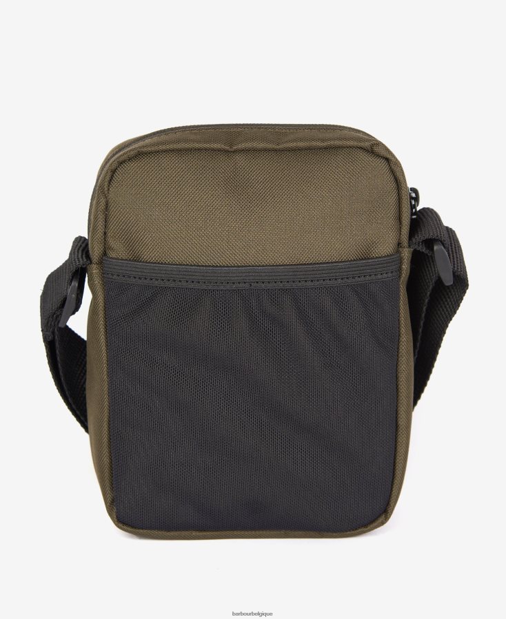 accessoires Barbour sac à bandoulière en toile arwin olive/noir Hommes T2L6ZP2192
