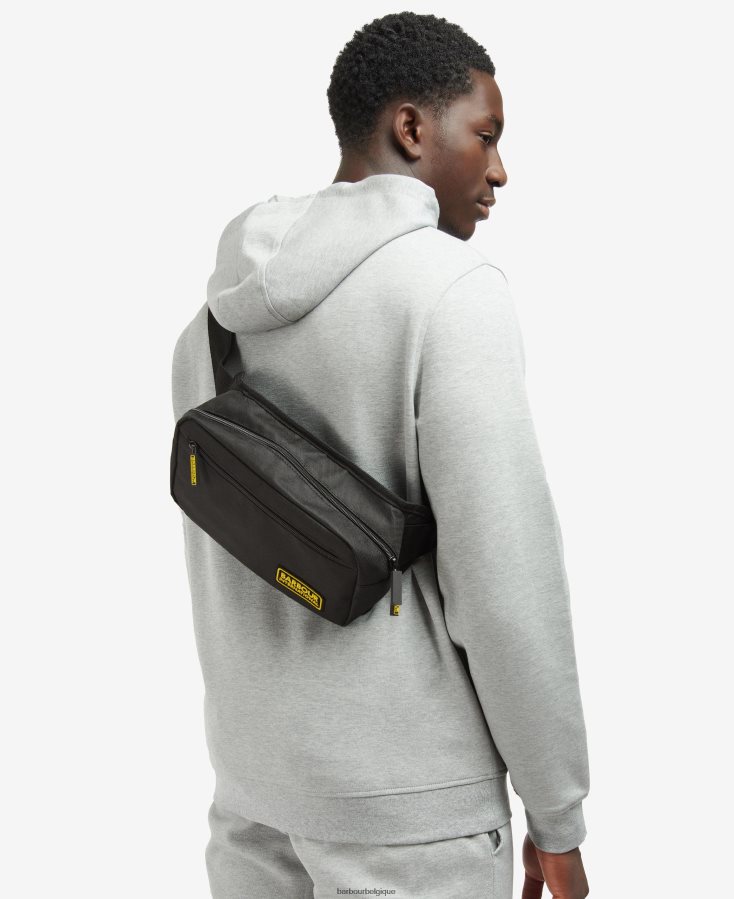 accessoires Barbour sac à bandoulière racer noir classique Hommes T2L6ZP2213