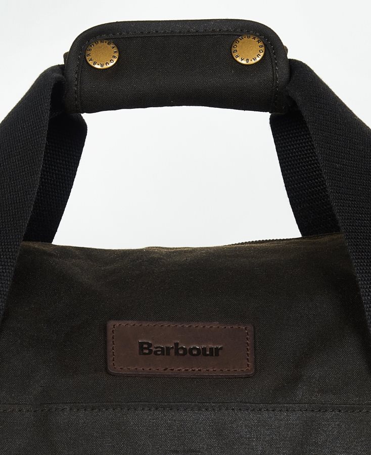 accessoires Barbour sac de sport en wax explorer marine Hommes T2L6ZP2191