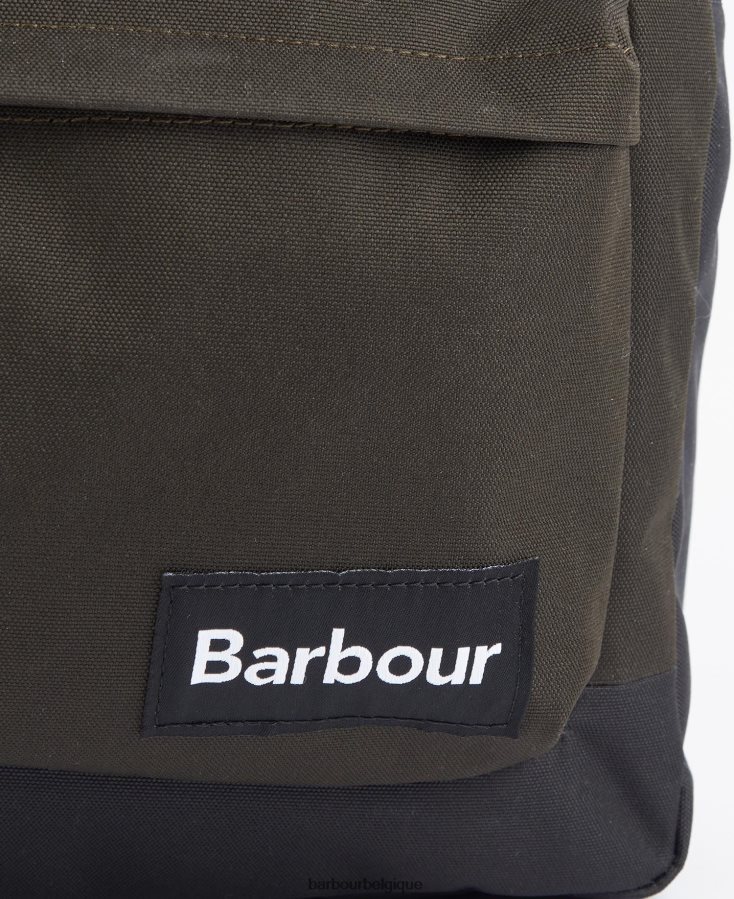 accessoires Barbour sac à dos highfield en toile marine/olive Hommes T2L6ZP2206