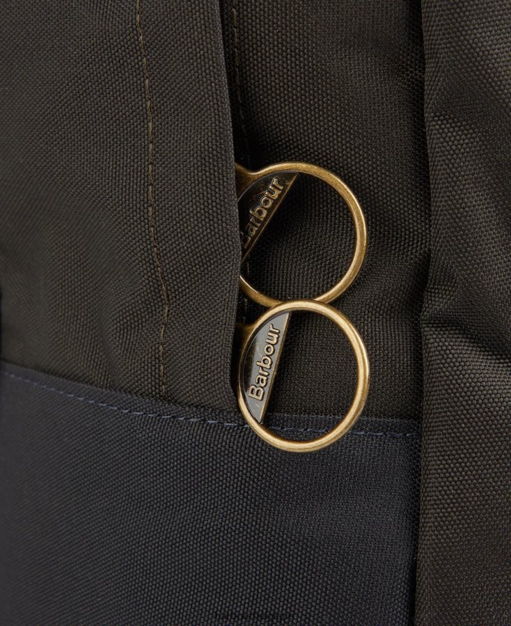 accessoires Barbour sac à dos highfield en toile marine/olive Hommes T2L6ZP2206