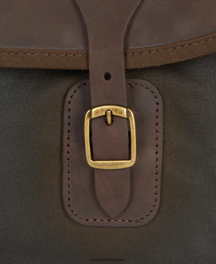 accessoires Barbour sac tarras en cuir wax marine Hommes T2L6ZP2185