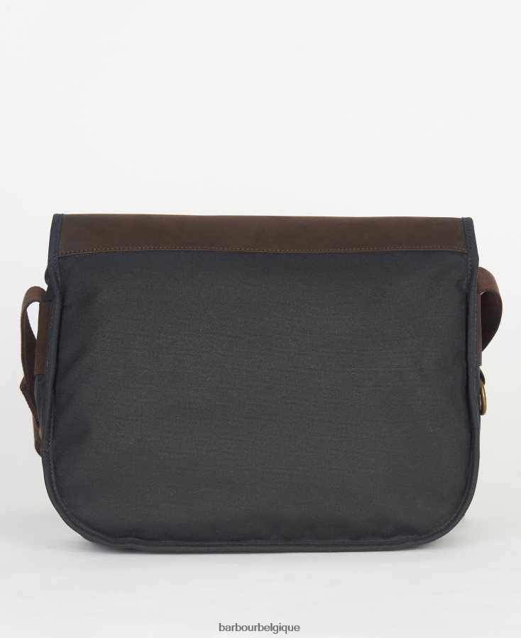 accessoires Barbour sac tarras en cuir wax marine Hommes T2L6ZP2207