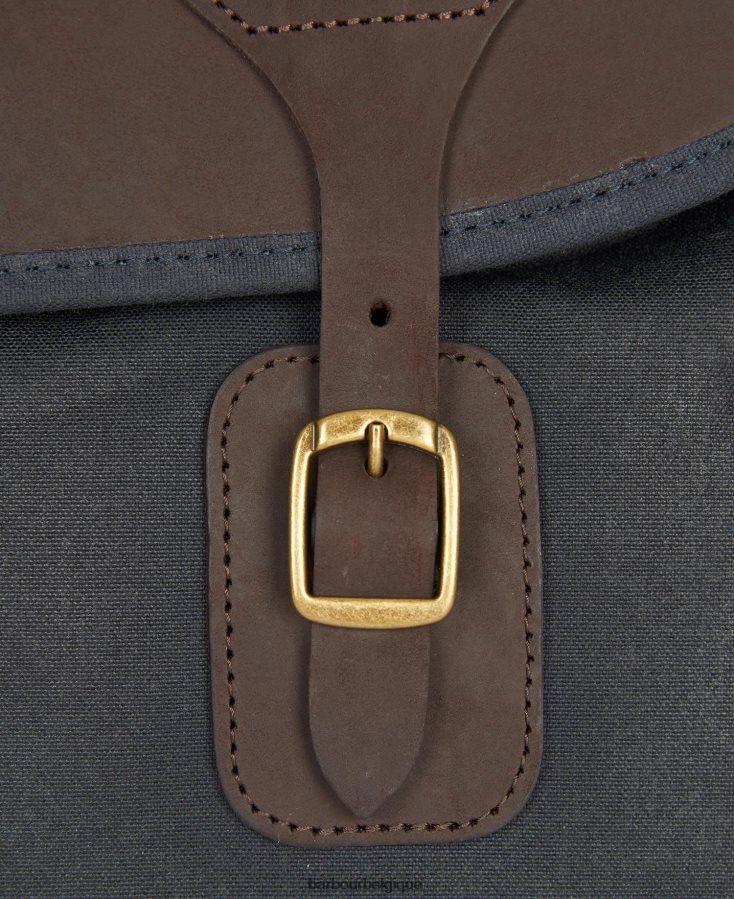 accessoires Barbour sac tarras en cuir wax marine Hommes T2L6ZP2207