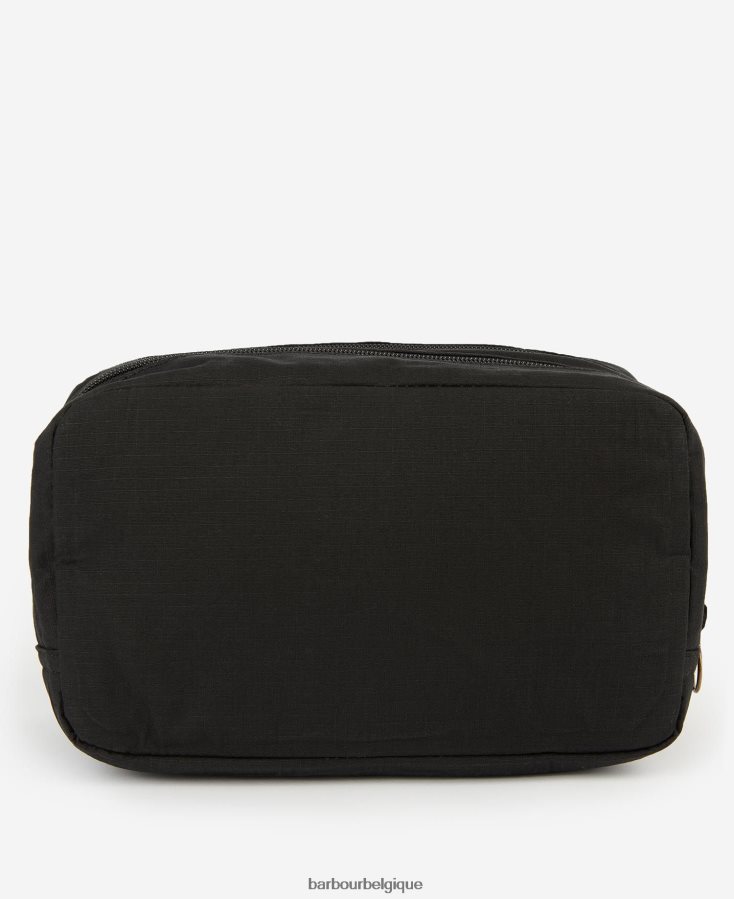 accessoires Barbour trousse de toilette double zip noir Hommes T2L6ZP2199