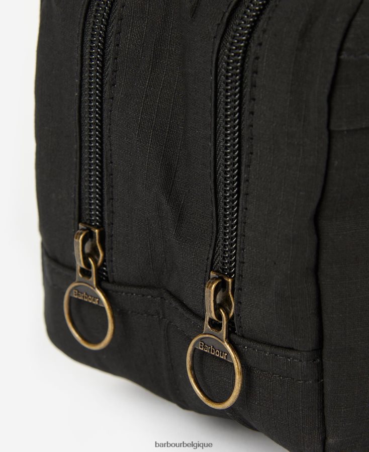 accessoires Barbour trousse de toilette double zip noir Hommes T2L6ZP2199