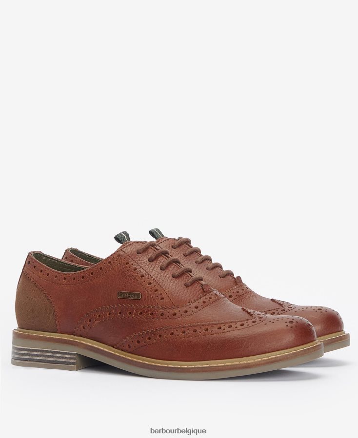 chaussure Barbour chaussures oxford redcar cèdre fraisé Hommes T2L6ZP1328