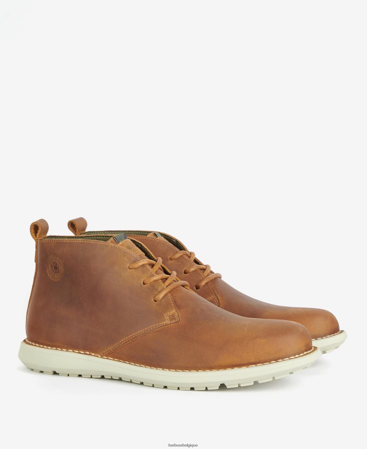 chaussure Barbour bottes chukka en chêne Cognac Hommes T2L6ZP1285