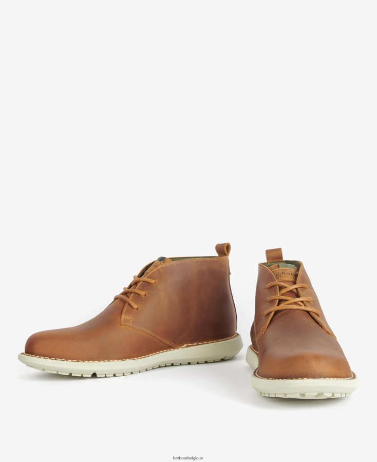 chaussure Barbour bottes chukka en chêne Cognac Hommes T2L6ZP1285