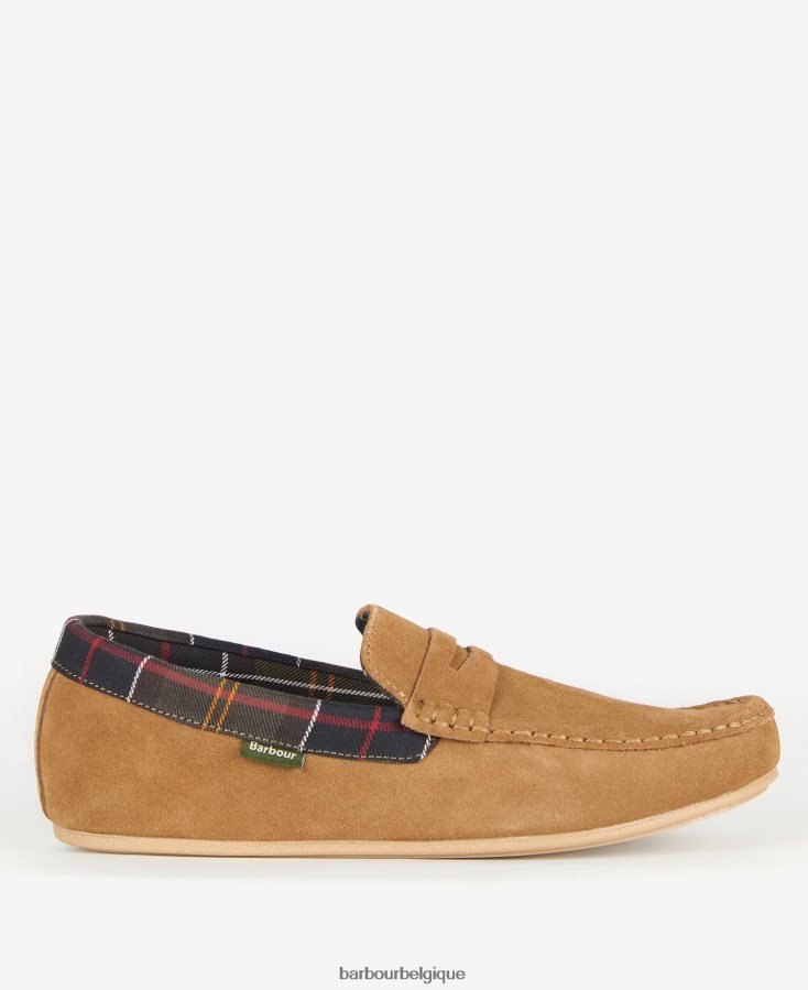 chaussure Barbour pantoufles porterfield brun Hommes T2L6ZP1249