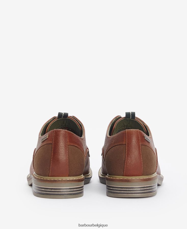 chaussure Barbour chaussures derby bramley cèdre fraisé Hommes T2L6ZP1325