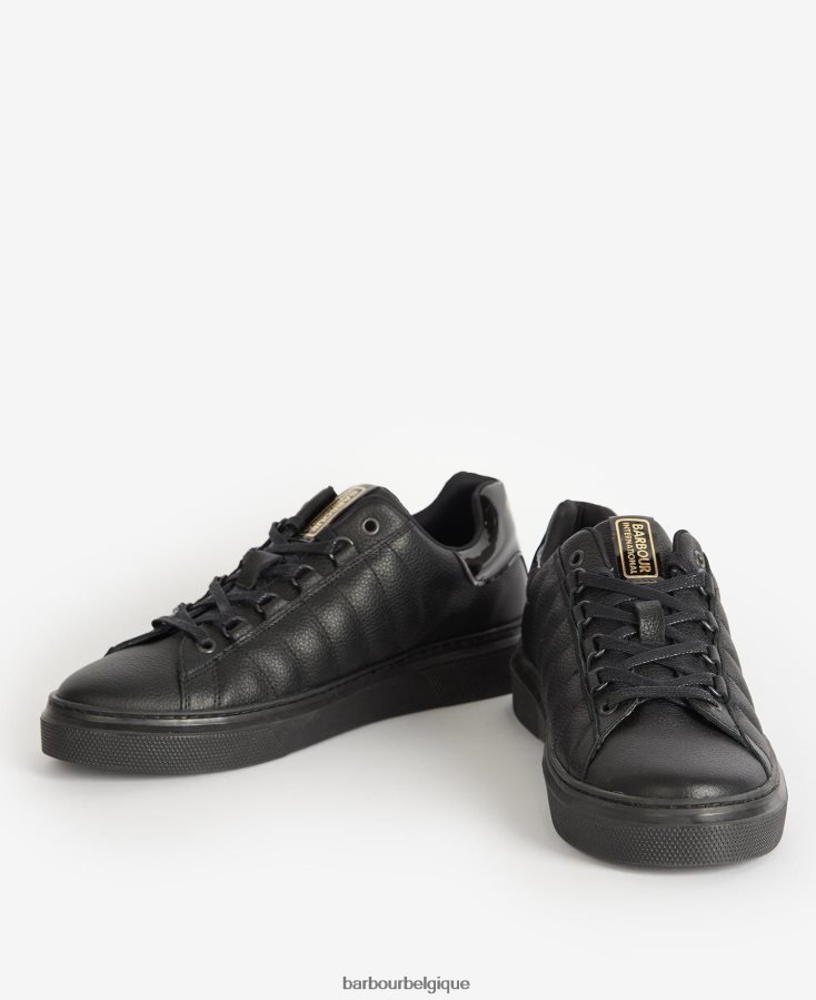 chaussure Barbour formateurs de grève noir classique Hommes T2L6ZP1321