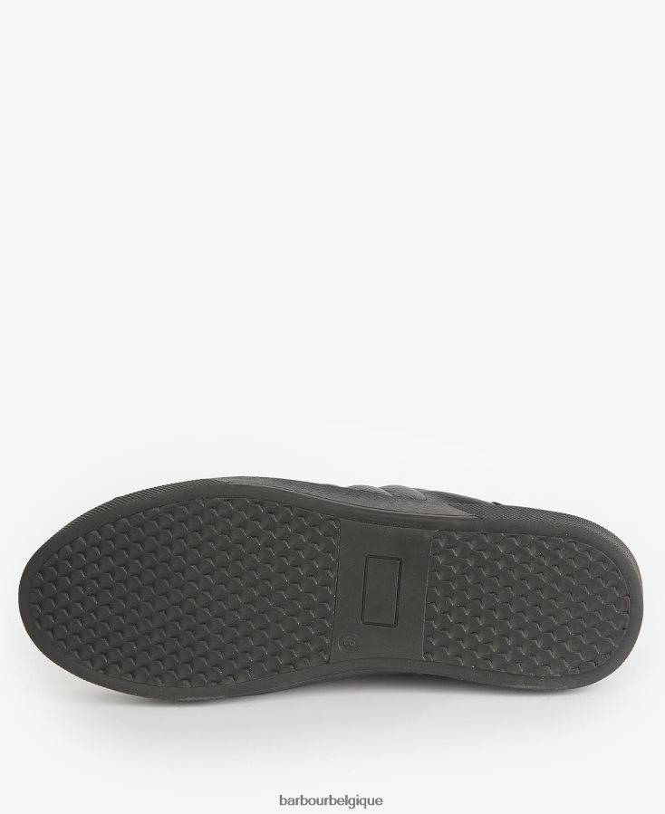 chaussure Barbour formateurs de grève noir classique Hommes T2L6ZP1321