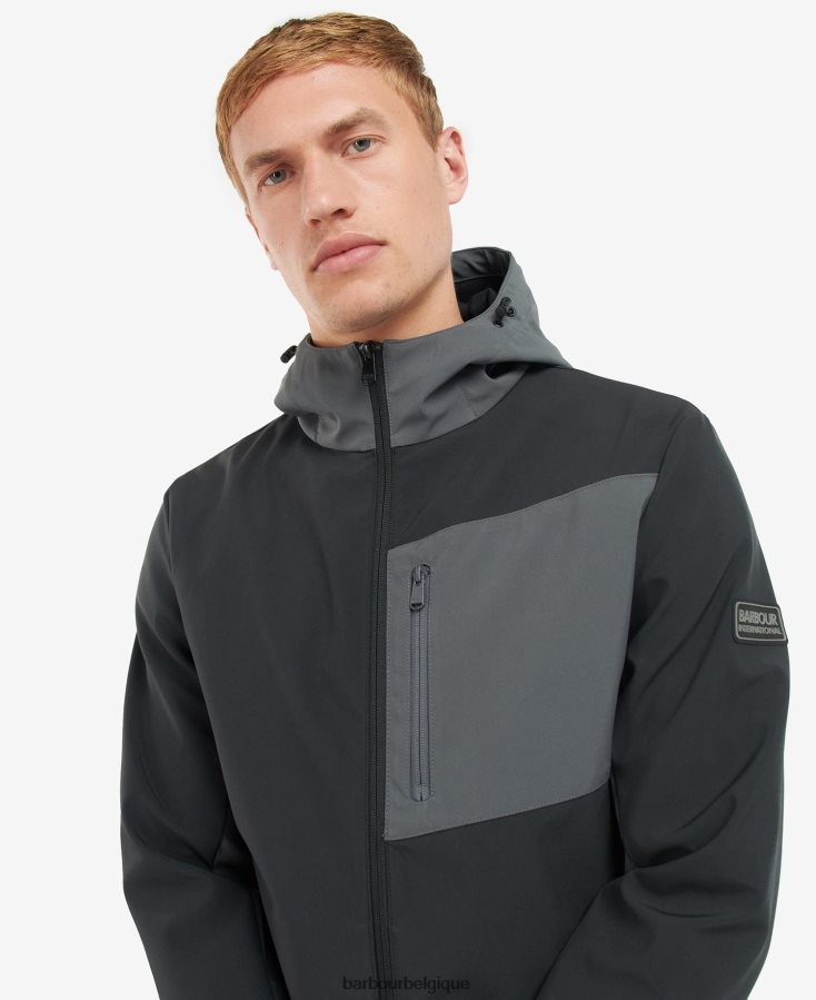 vêtements Barbour veste en coquille et polaire mercian noir classique Hommes T2L6ZP1134