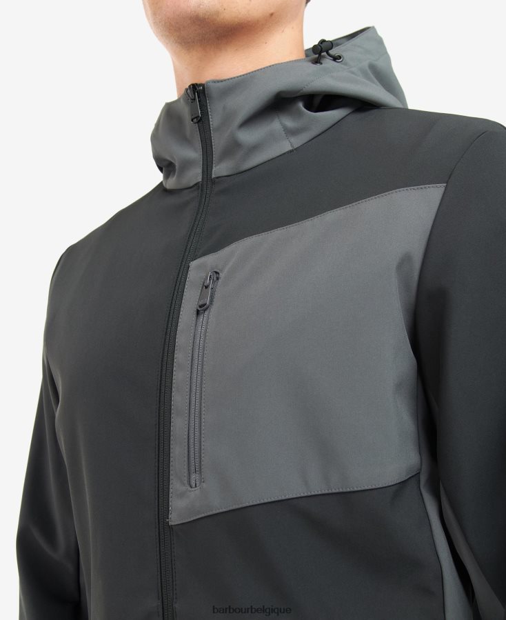 vêtements Barbour veste en coquille et polaire mercian noir classique Hommes T2L6ZP1134