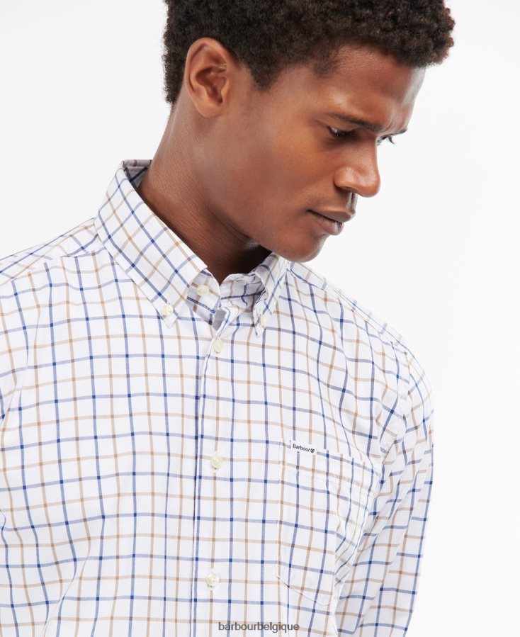 vêtements Barbour chemise Bradwell sur mesure grès Hommes T2L6ZP392