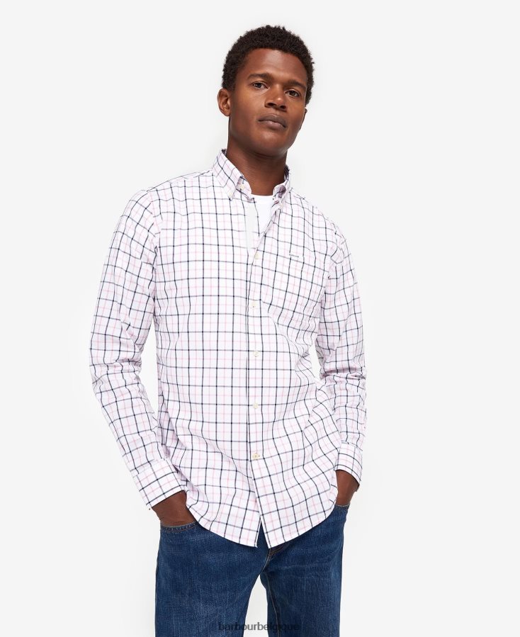 vêtements Barbour chemise Bradwell sur mesure grès Hommes T2L6ZP488