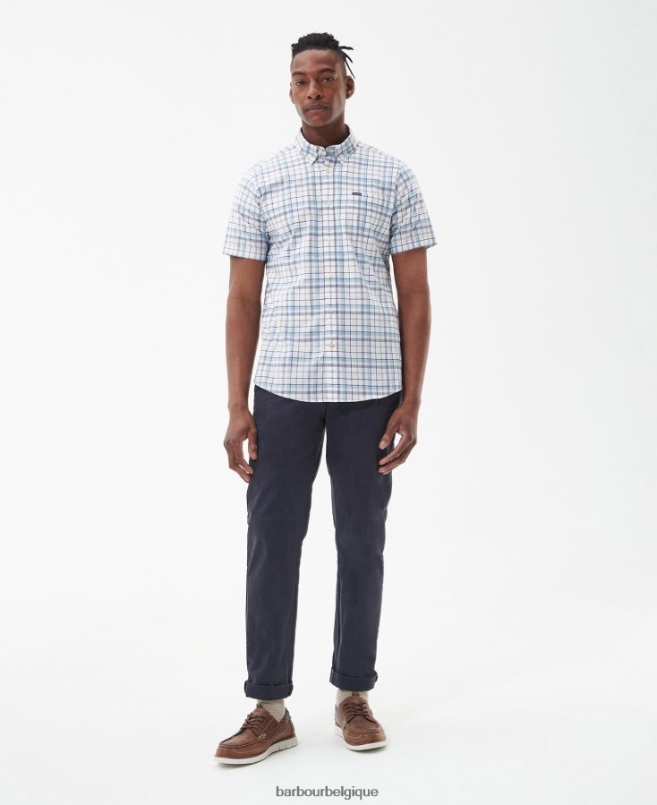 vêtements Barbour chemise ajustée adderstone blanc classique Hommes T2L6ZP384