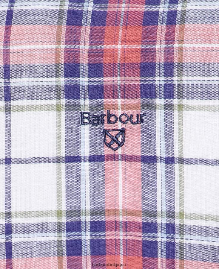vêtements Barbour chemise ajustée blakelow murmure blanc Hommes T2L6ZP355