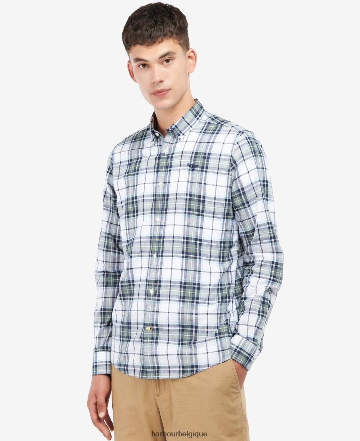 vêtements Barbour chemise ajustée blakelow murmure blanc Hommes T2L6ZP440