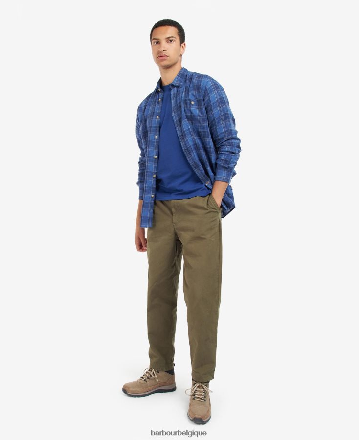 vêtements Barbour chemise ajustée à carreaux arranmore bleu d\'encre Hommes T2L6ZP379