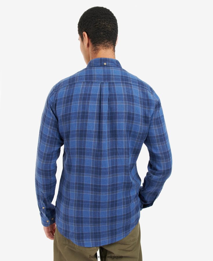 vêtements Barbour chemise ajustée à carreaux arranmore bleu d\'encre Hommes T2L6ZP379