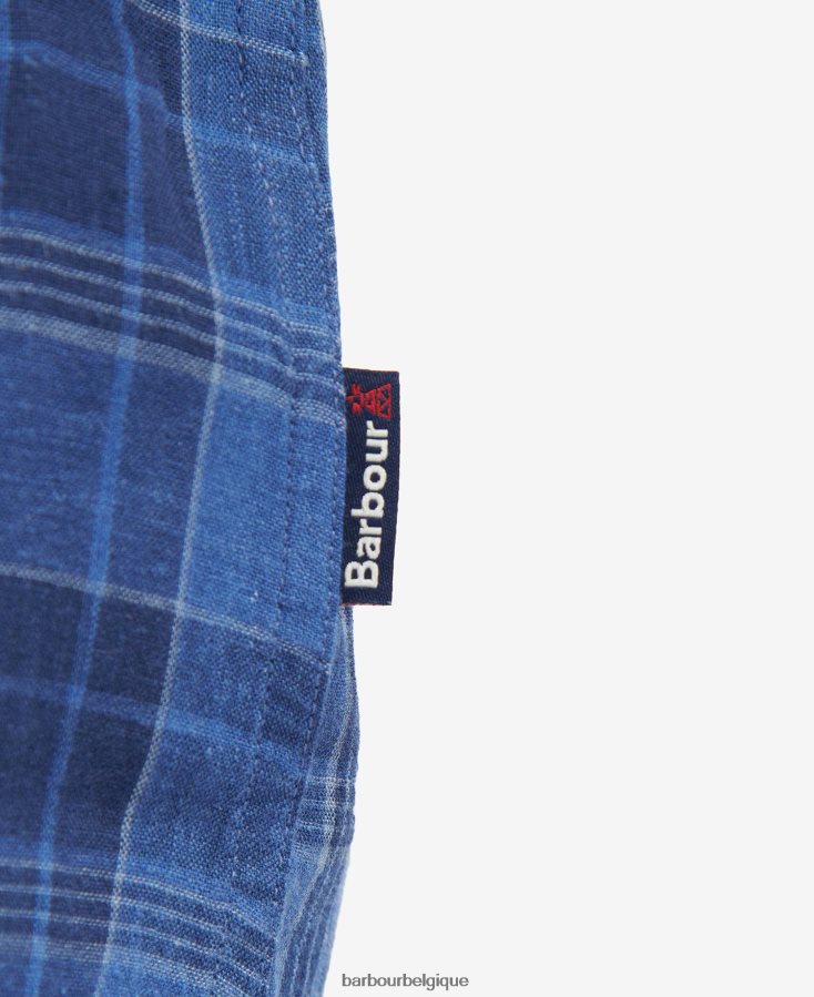 vêtements Barbour chemise ajustée à carreaux arranmore bleu d\'encre Hommes T2L6ZP379