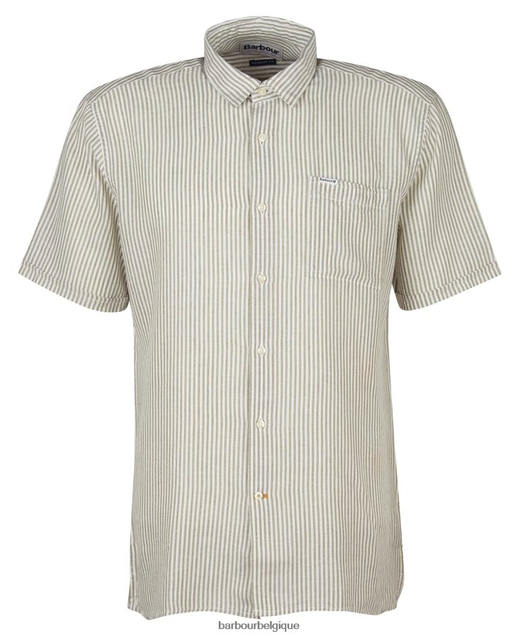 vêtements Barbour chemise ajustée deerpark olive Hommes T2L6ZP487