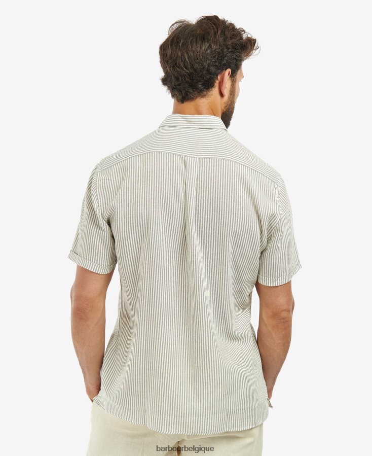 vêtements Barbour chemise ajustée deerpark olive Hommes T2L6ZP487