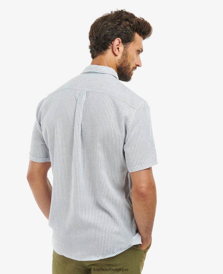 vêtements Barbour chemise ajustée deerpark olive Hommes T2L6ZP521