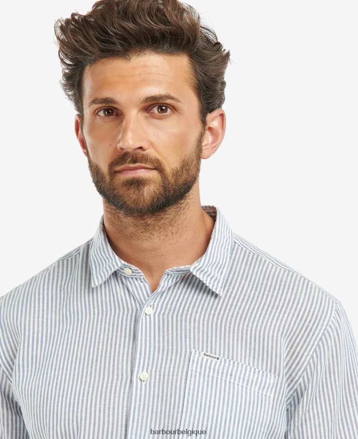 vêtements Barbour chemise ajustée deerpark olive Hommes T2L6ZP521