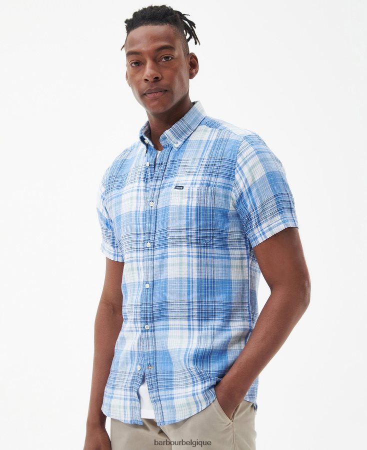 vêtements Barbour chemise ajustée ellerburn blanc classique Hommes T2L6ZP368