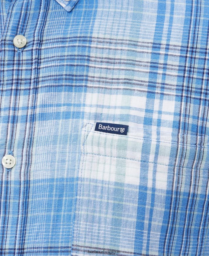 vêtements Barbour chemise ajustée ellerburn blanc classique Hommes T2L6ZP368