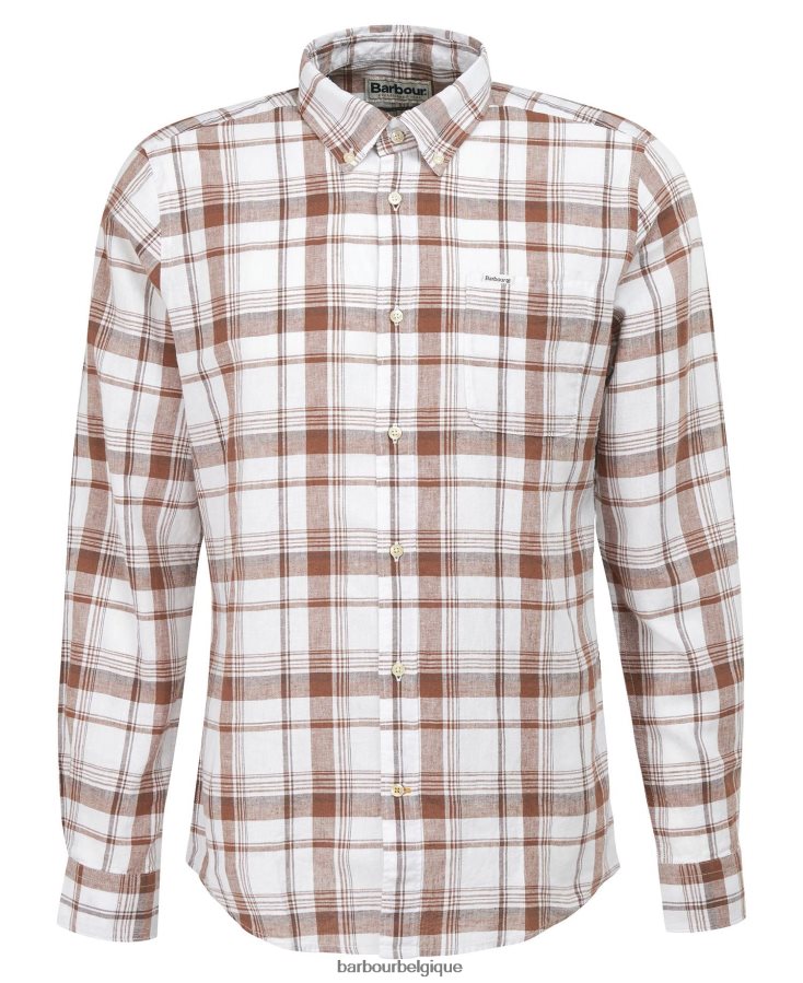 vêtements Barbour chemise ajustée ezra rouiller Hommes T2L6ZP343