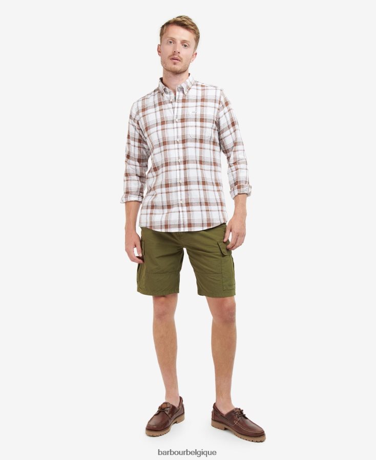 vêtements Barbour chemise ajustée ezra rouiller Hommes T2L6ZP343