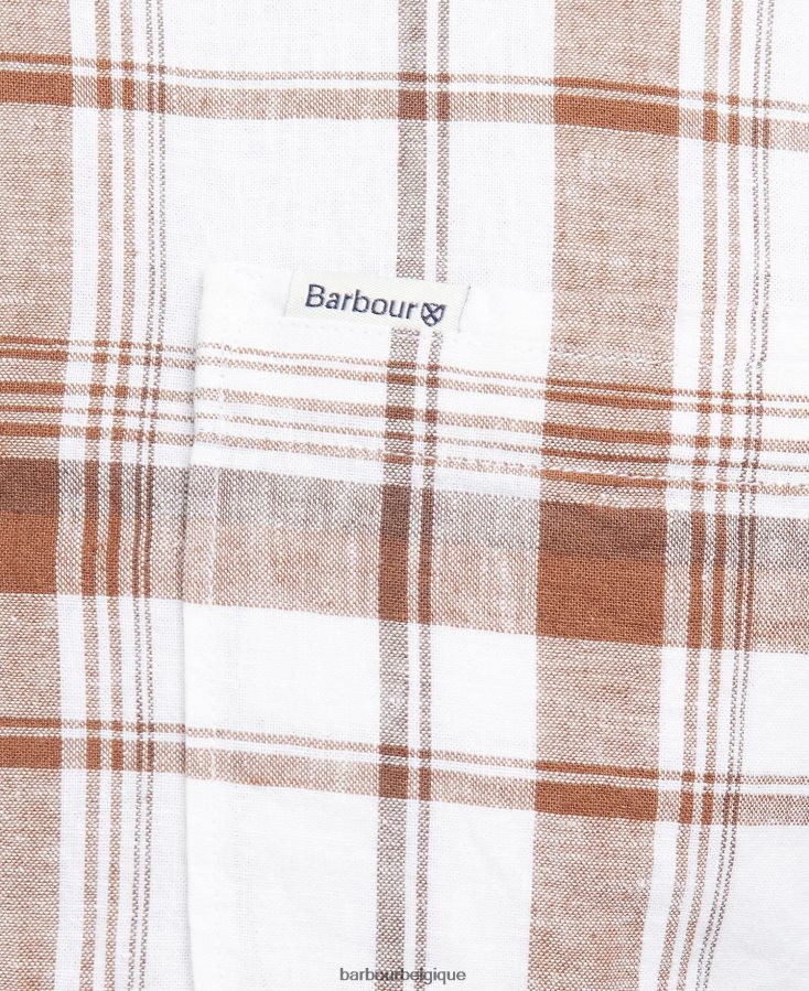 vêtements Barbour chemise ajustée ezra rouiller Hommes T2L6ZP343