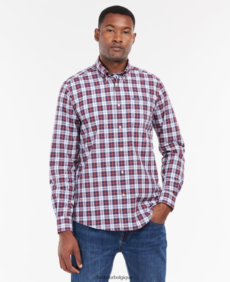 vêtements Barbour chemise ajustée foxlow piment rouge Hommes T2L6ZP420